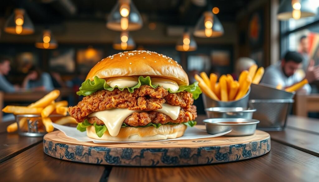 kfc burger presentation